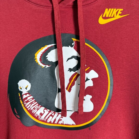 Nike Florida State University FSU Seminoles Hooded Sweatshirt Men's Small Red - Picture 7 of 14